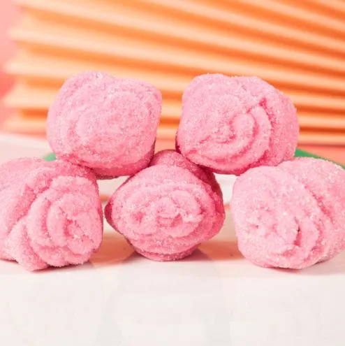 15g*24 Handmade Valentine′ S Day Rose Lollipop Marshmallow