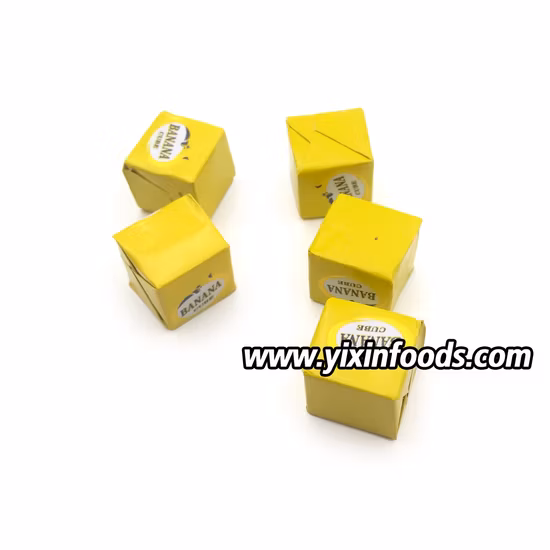 Caramelo del cubo del sabor de la leche del plátano 2.75g al por mayor de la fábrica