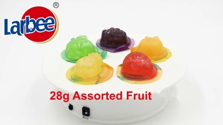Tarro promocional de la vaca Jellyin de la fruta del caramelo del juguete 28g para los niños