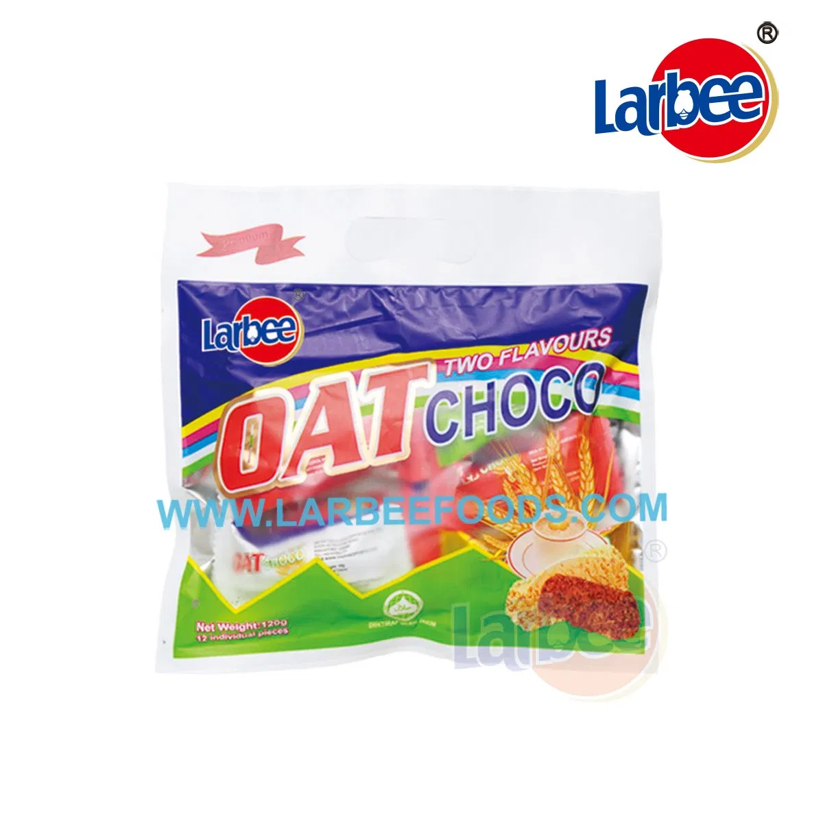 Caramelo Halal promocional 120g Barra de chocolate Avena Choco en bolsa