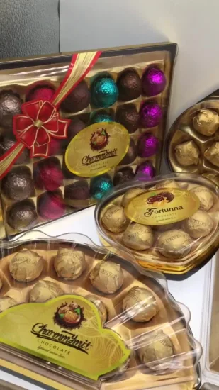 Snacks Halal Chocolate Con Recubrimiento De Nueces Dulces Bola De Oblea